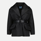 Coats Doudoune en Re-Nylon Prada Black Femme