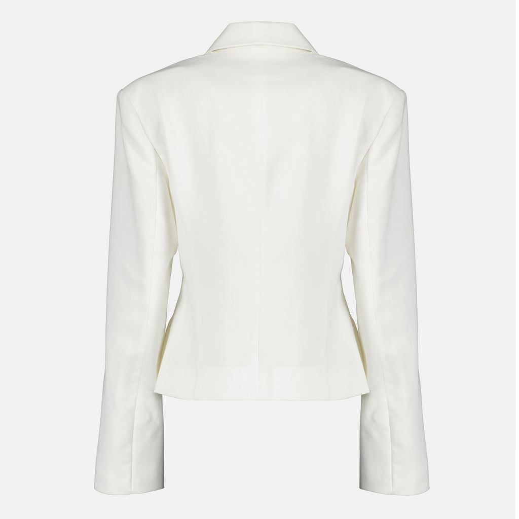 Vestes Casaco Branco Fruncido Iro Blanc Femme