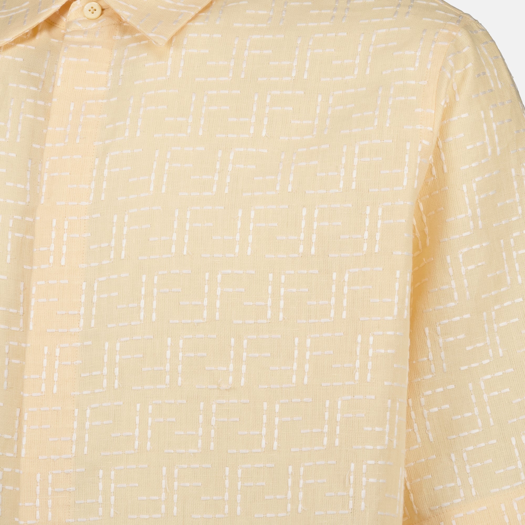 Camisas Camisa de Lino Fendi Beige Homme