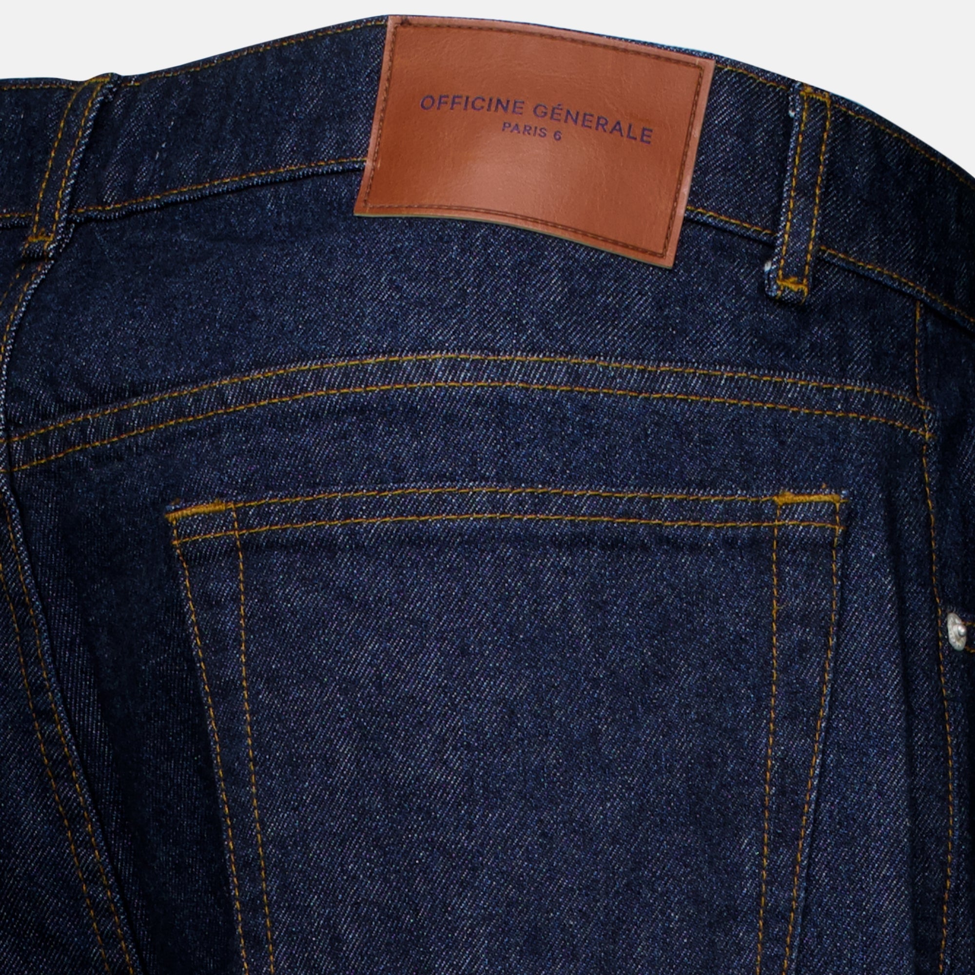 Pantalons Dark Blue Denim Jeans Officine Générale Bleu foncé Homme