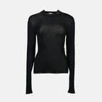Malhas Pullover de Lã Saint Laurent Preto Femme
