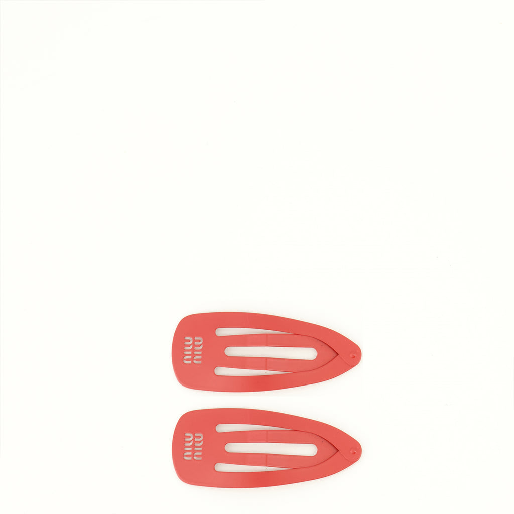 Chapeaux, casquettes et bonnets Clips de Cabelo Metálicos Vermelhos Miu Miu Rouge Femme