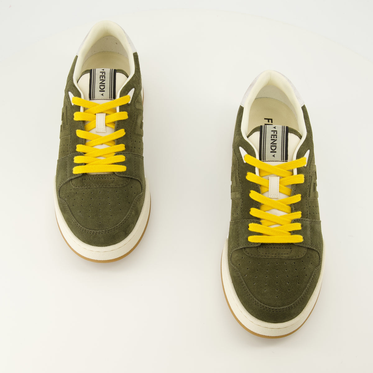 Baskets Baskets Fendi match kaki Fendi Kaki Homme