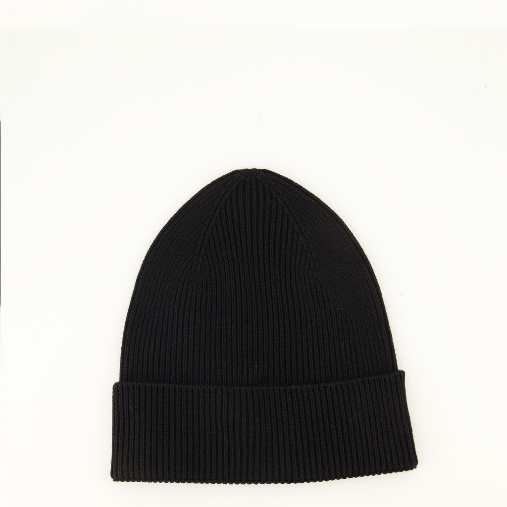 Chapeaux, casquettes et bonnets Schwarze Wollmütze Moncler Noir Homme