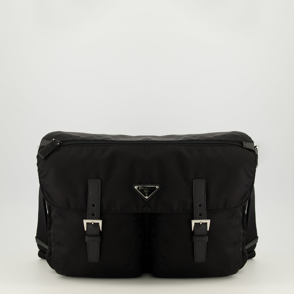 Sacs bandoulière Schultertasche aus schwarzem Re-Nylon Prada Noir Homme