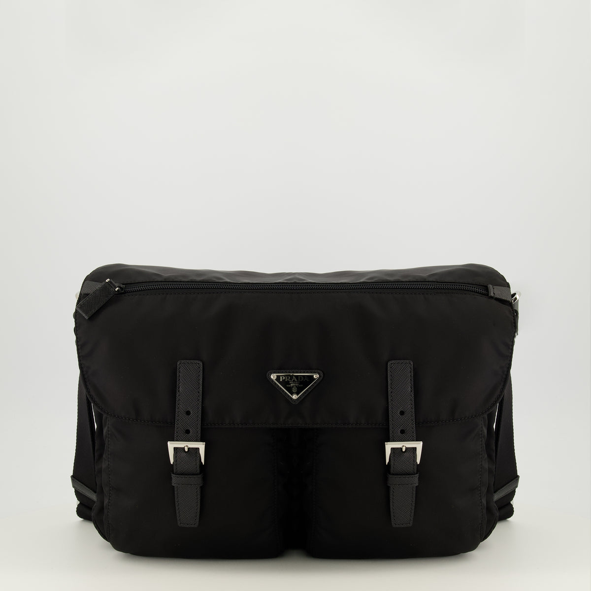 Sacs bandoulière Schultertasche aus schwarzem Re-Nylon Prada Noir Homme