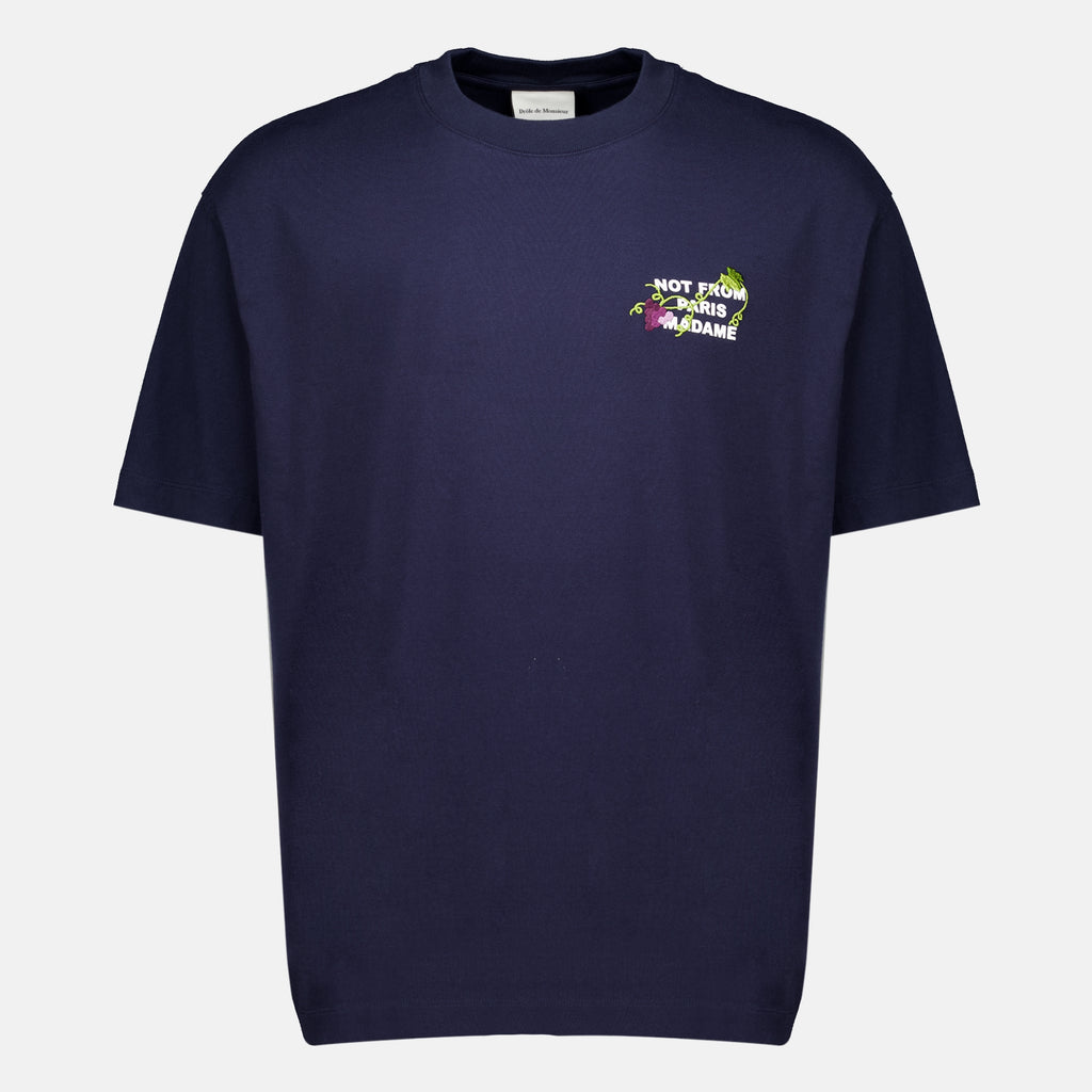 T-shirts Navy Blue Vine Slogan T-Shirt Drole De Monsieur Bleu foncé Homme