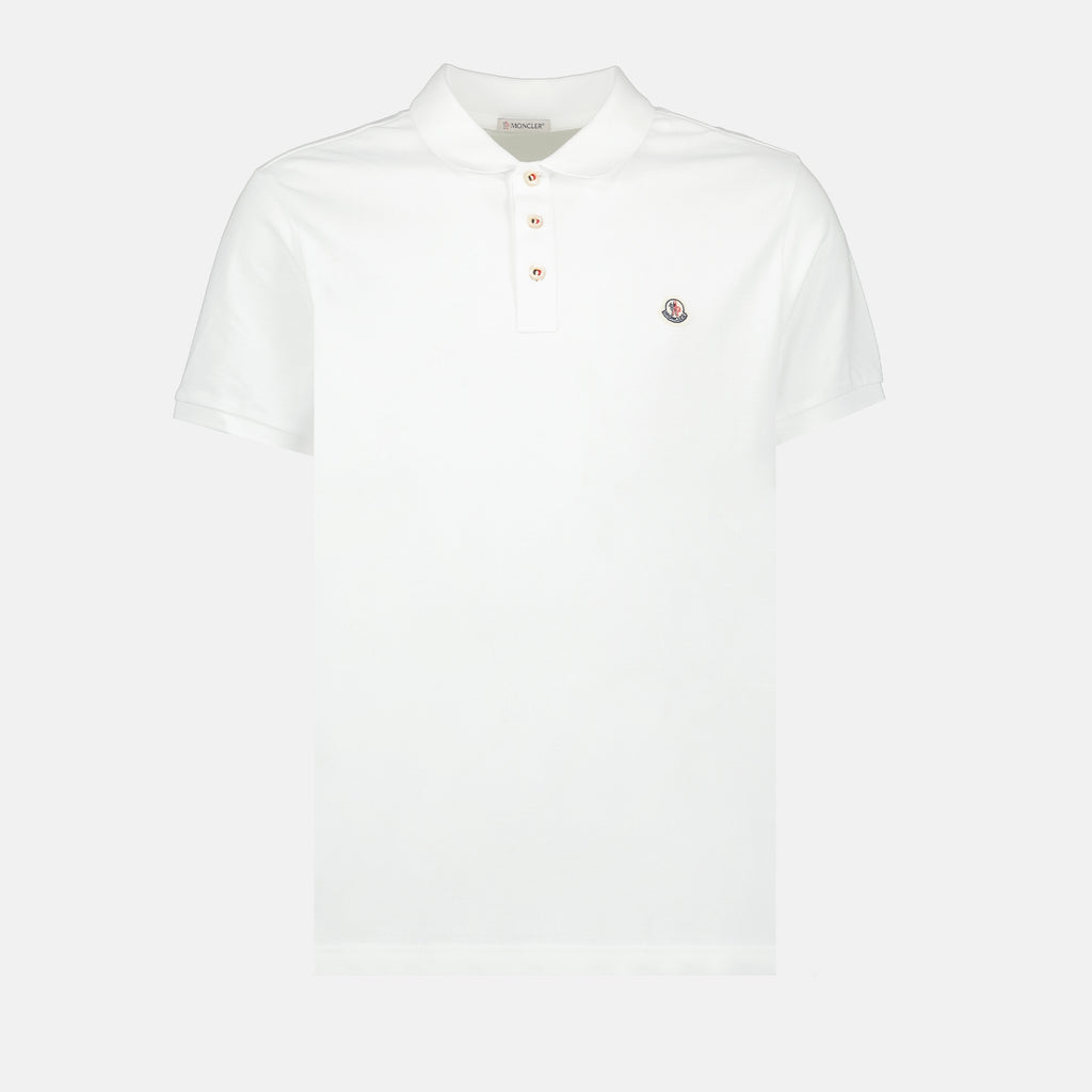 Polo Polo Logo Moncler Bianco Homme