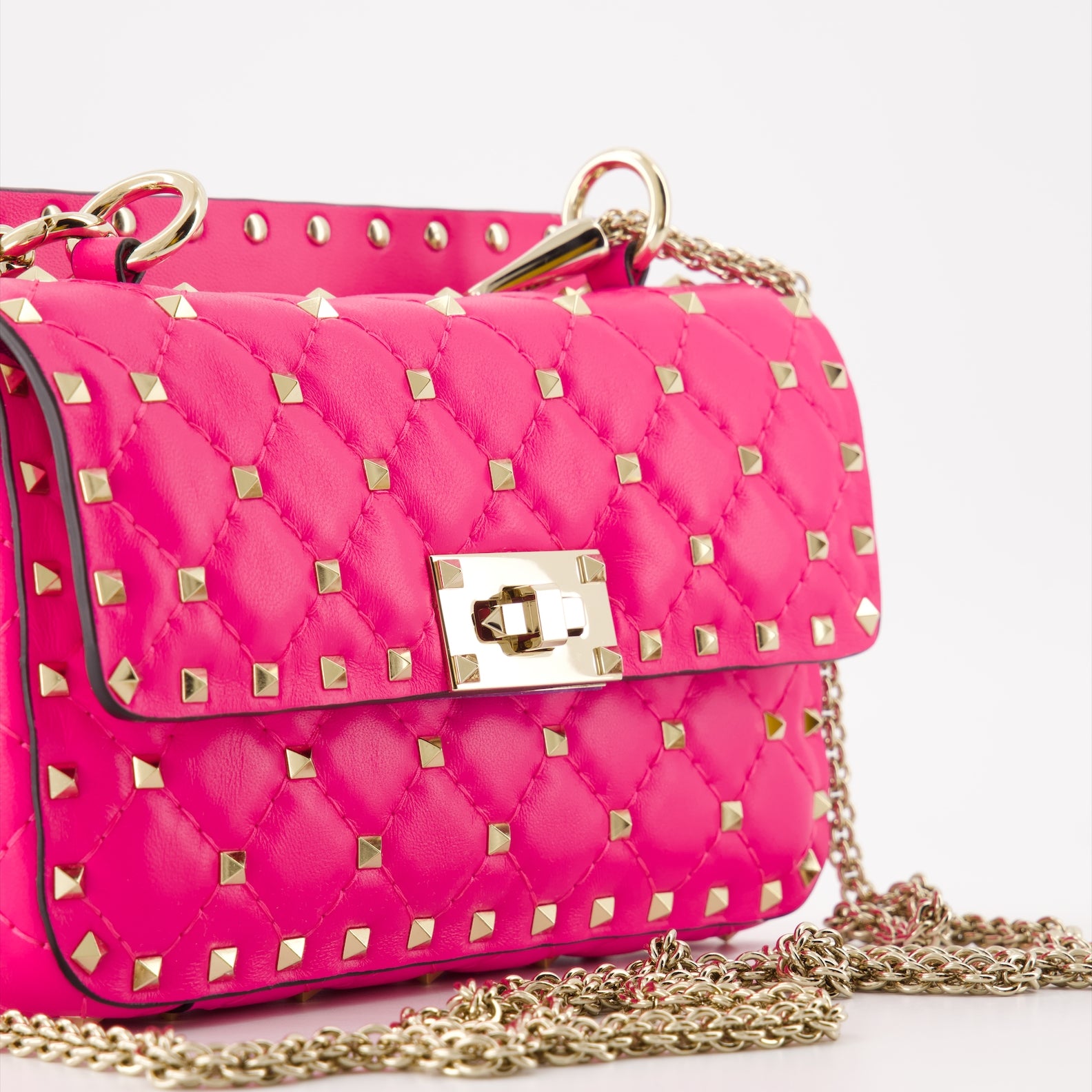 Borse a tracolla Sac Rockstud Spike Valentino Garavani Rosa Femme