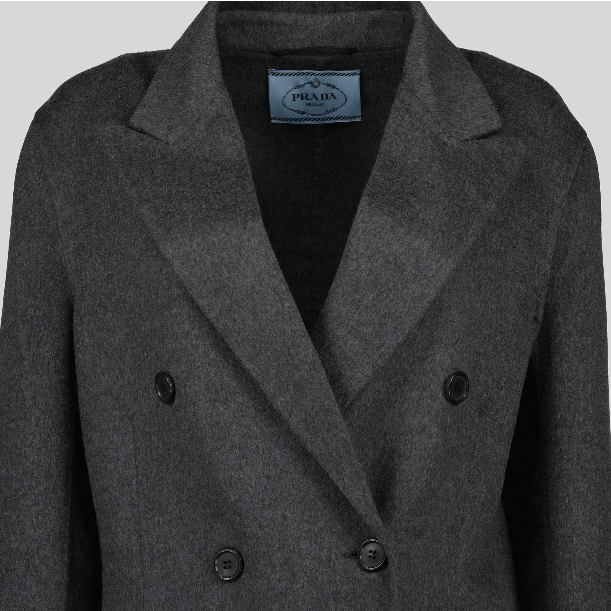 Image de l'article Manteau long en laine de la marque Prada pour Femme - Saison Automne-Hiver 2025 - Vue détaillée_3