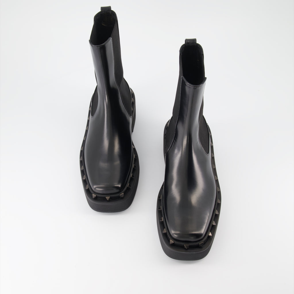 Botins Bottines Rockstud M-Way Valentino Garavani Preto Femme