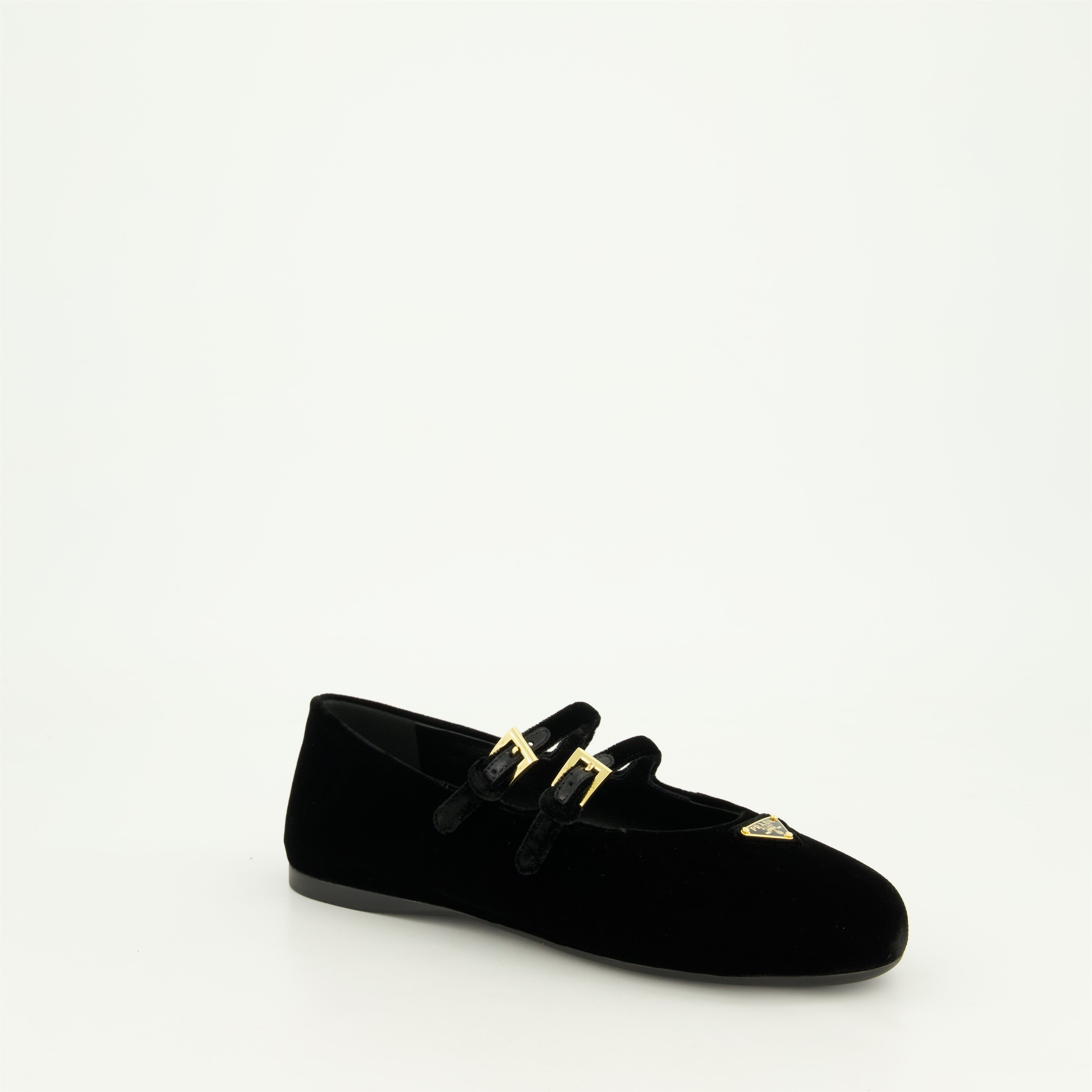Prada Velvet Ballet Flats - Women – myCompañero Prada Velvet Ballet Flats - Women – myCompañero