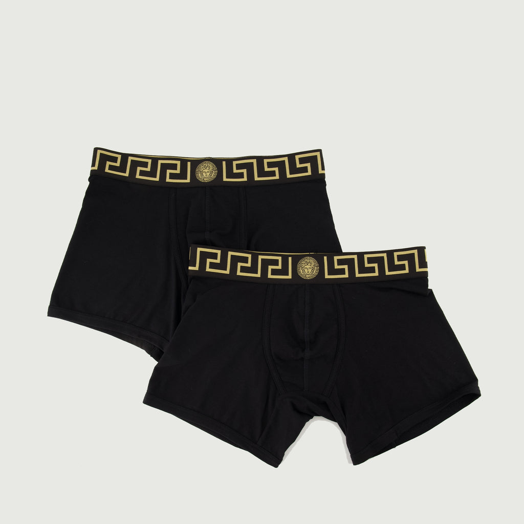 Roupa íntima e homewear Conjunto Boxer Medusa Greca Versace Preto Homme