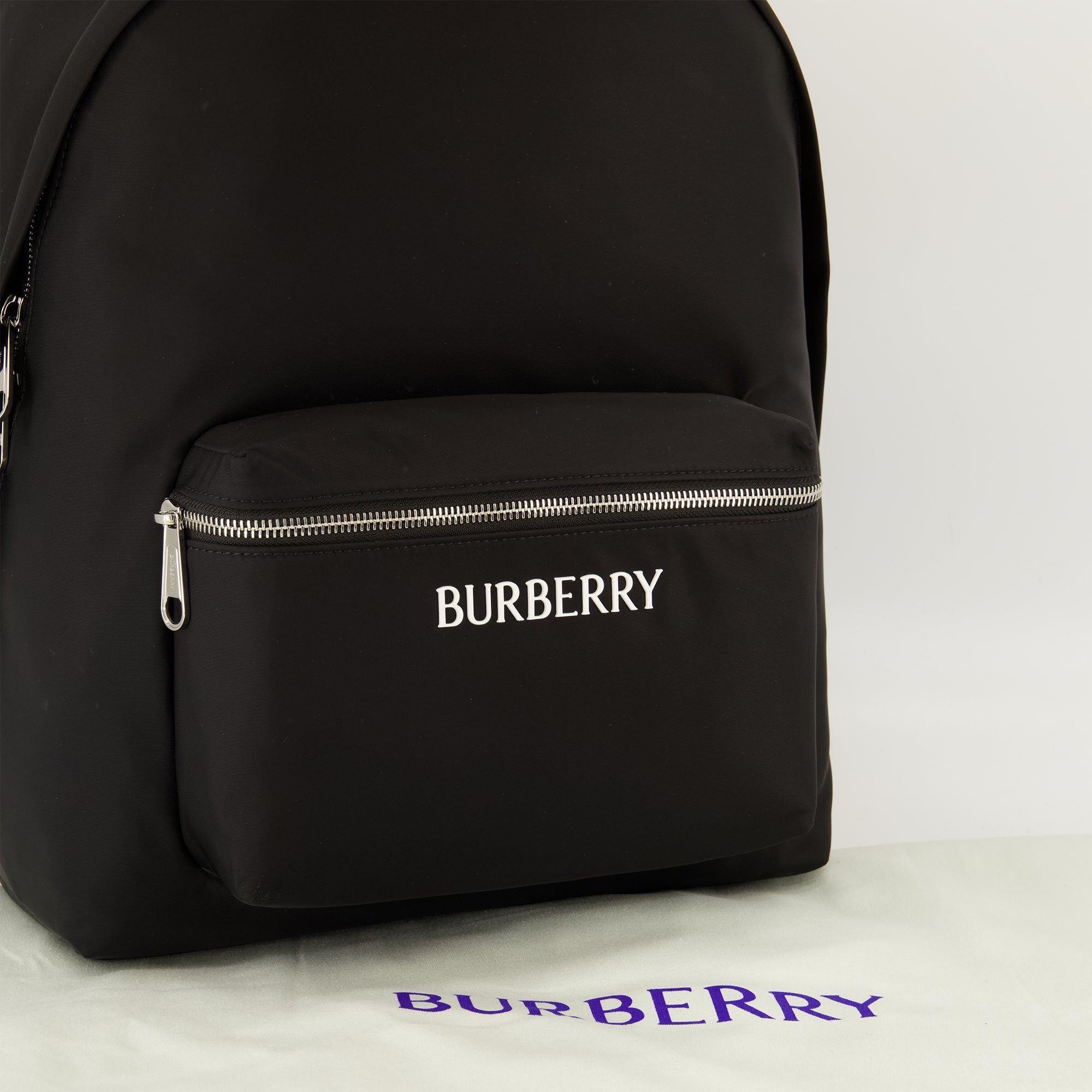 Sacs à dos Zaino in Nylon Nero Burberry Noir Homme