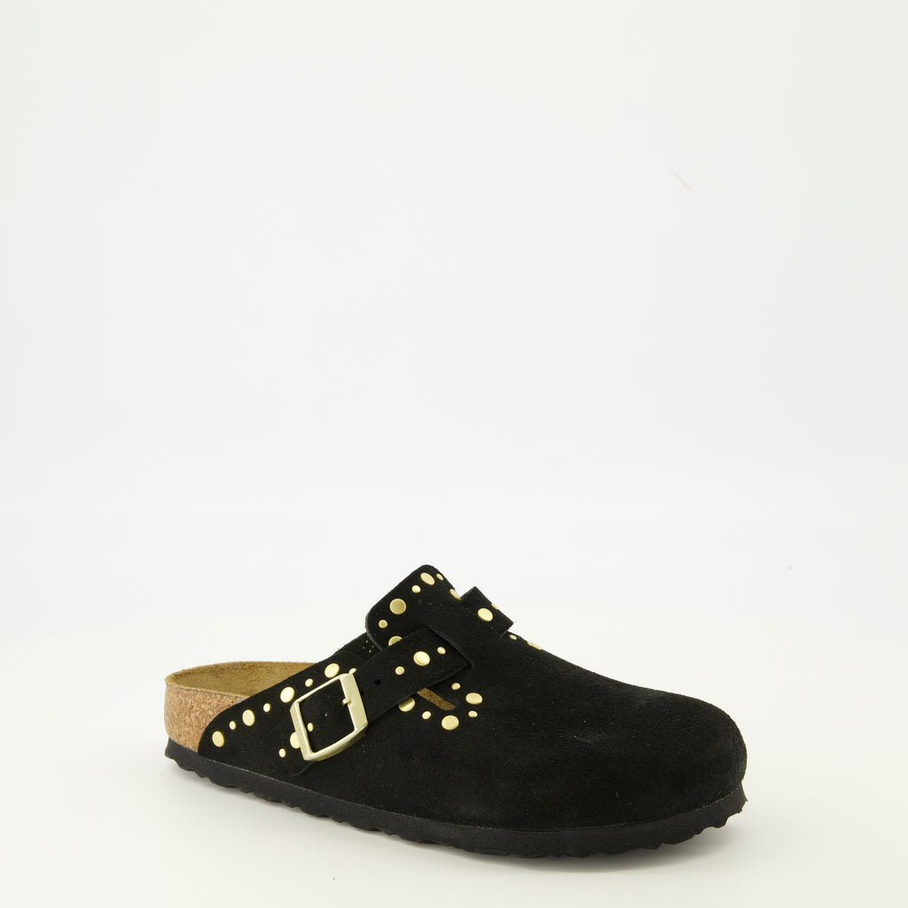 Image de l'article Sandales Boston Rivet de la marque Birkenstock pour Femme - Saison Automne-Hiver 2025 - Vue trois quarts avant droite