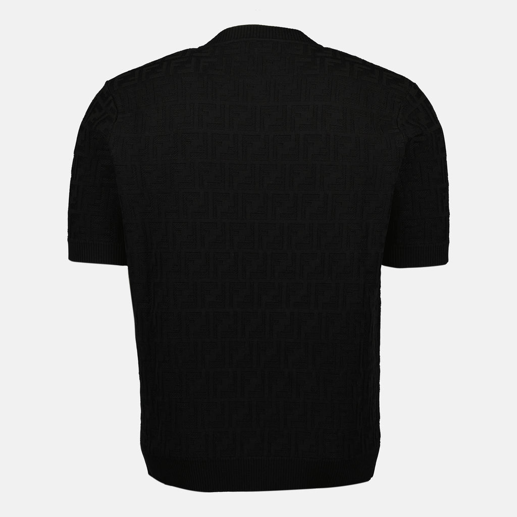 T-shirts FF Black T-Shirt Fendi Noir Homme