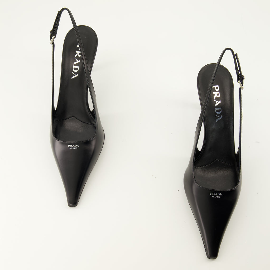 Escarpins 블랙 페이턴트 레더 펌프스 Prada Noir Femme
