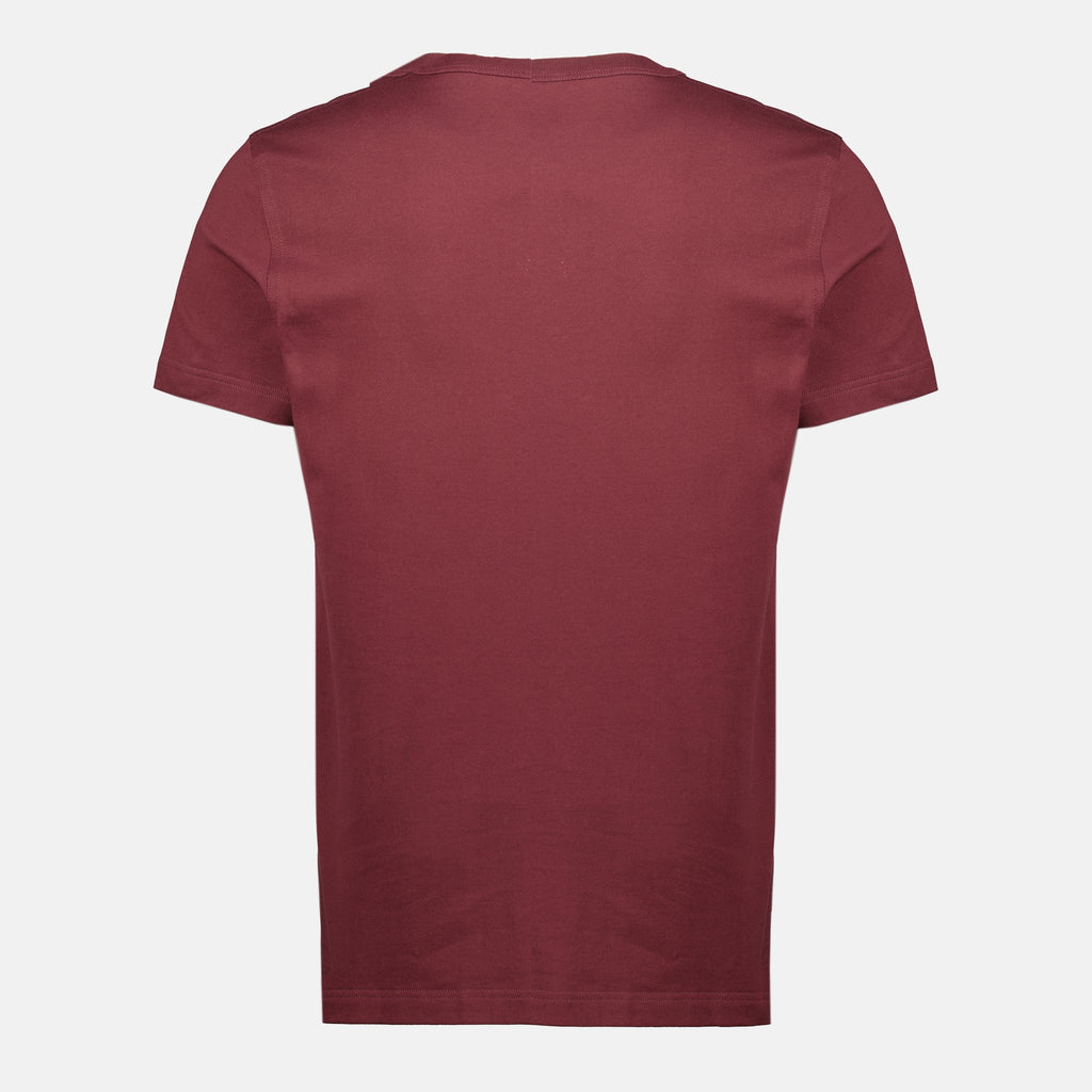 Image of the Dior Ribbon burgundy T-shirt from the Dior brand for Men - Spring-Summer 2026 - Back View