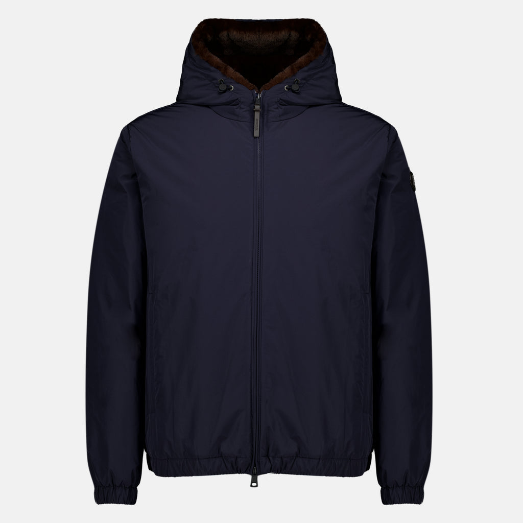 Manteaux Zambood Navy Blue Down Jacket Moncler Bleu foncé Homme