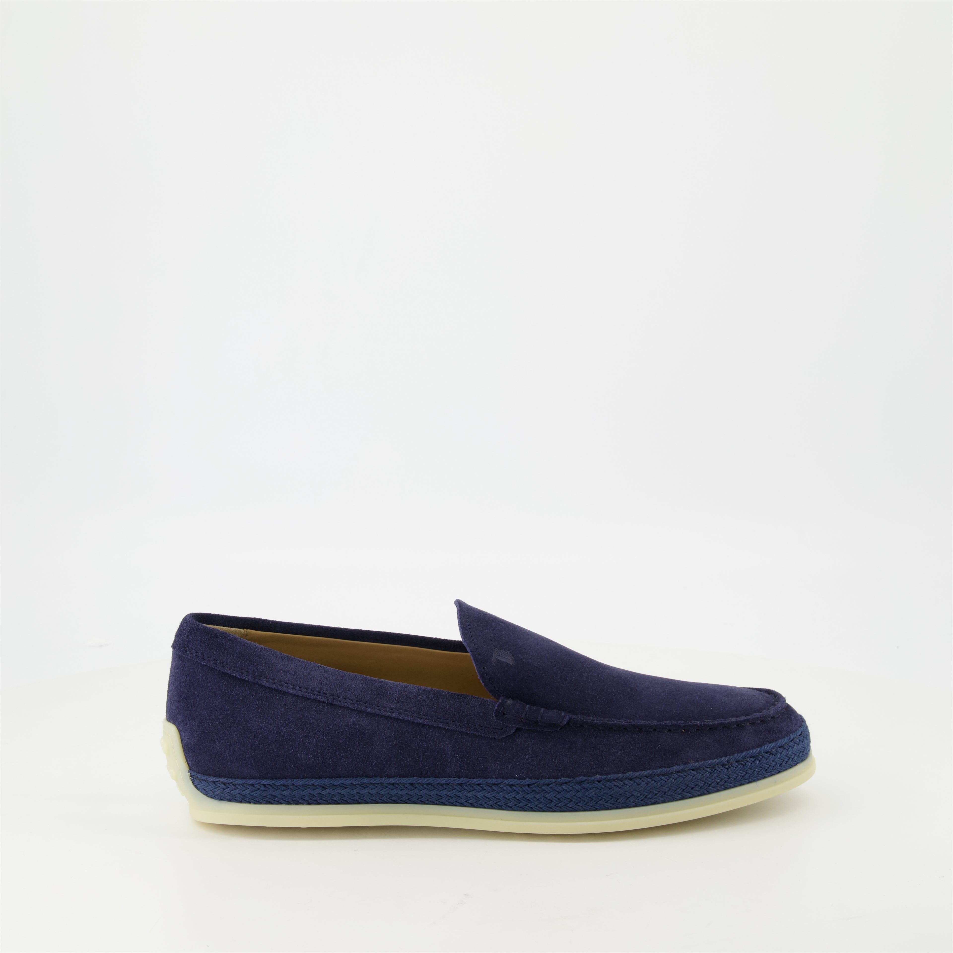 Loafers Suede Leather Loafers Tod's Blue Homme