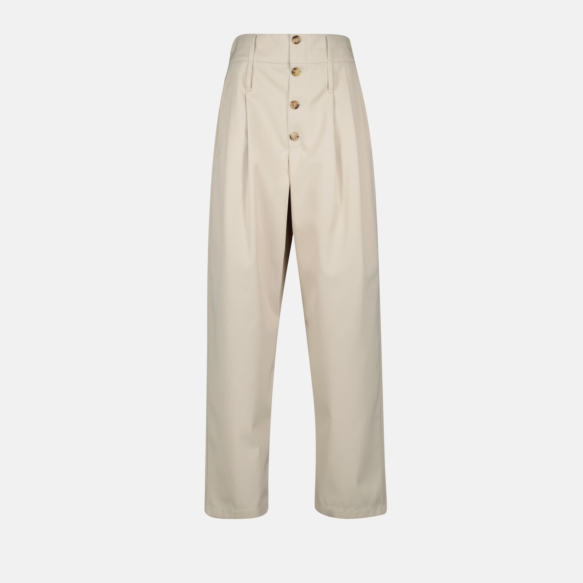 Pants Pleated Trousers Moschino Beige Femme