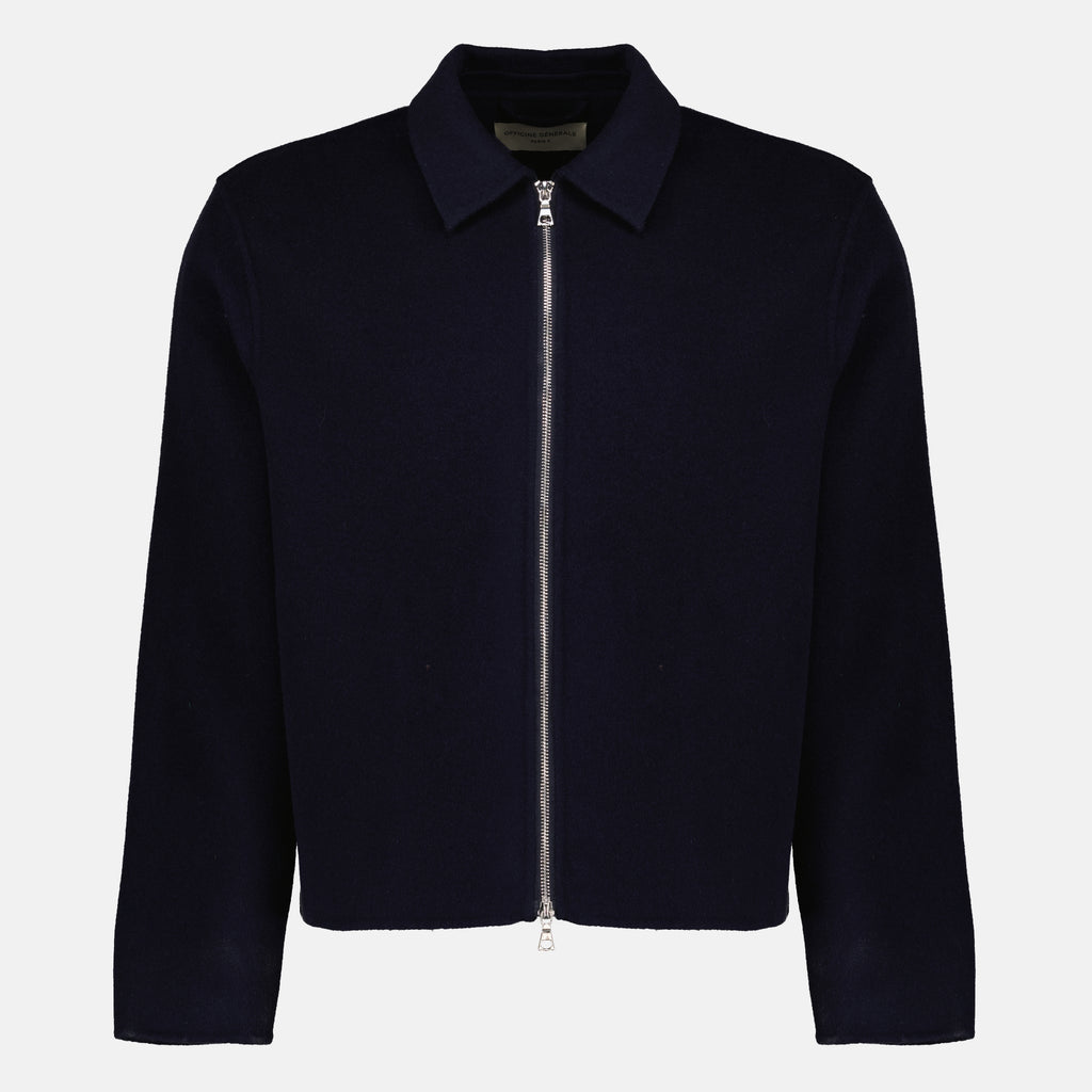 Vestes Veste Mazir en laine Officine Générale Bleu foncé Homme