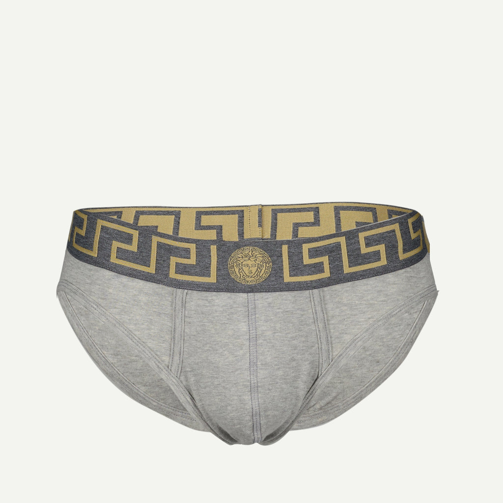 Underwear and homewear Medusa Greca Slip Versace Gray Homme