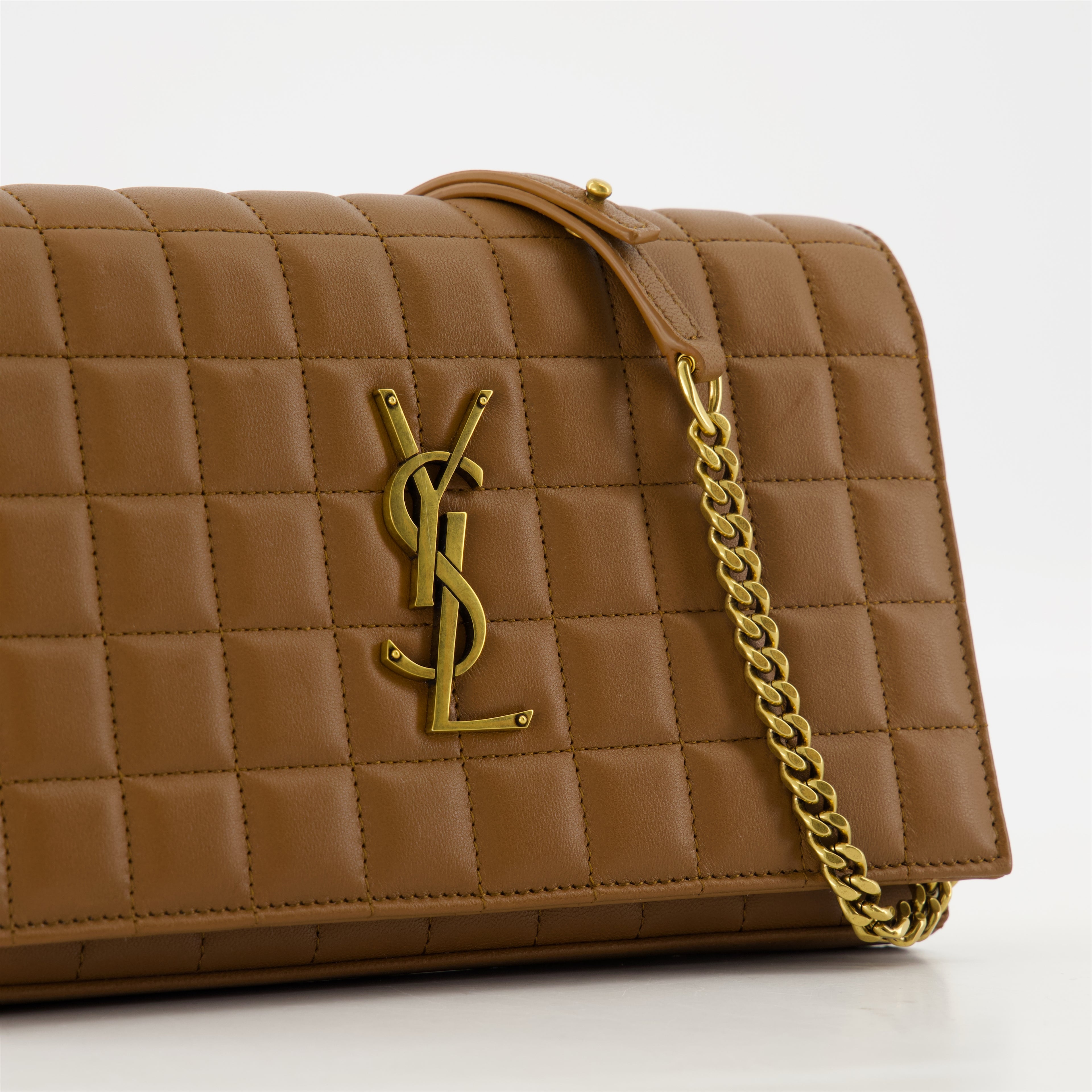 파우치 Pochette matelassée Cassandre Saint Laurent 갈색 Femme