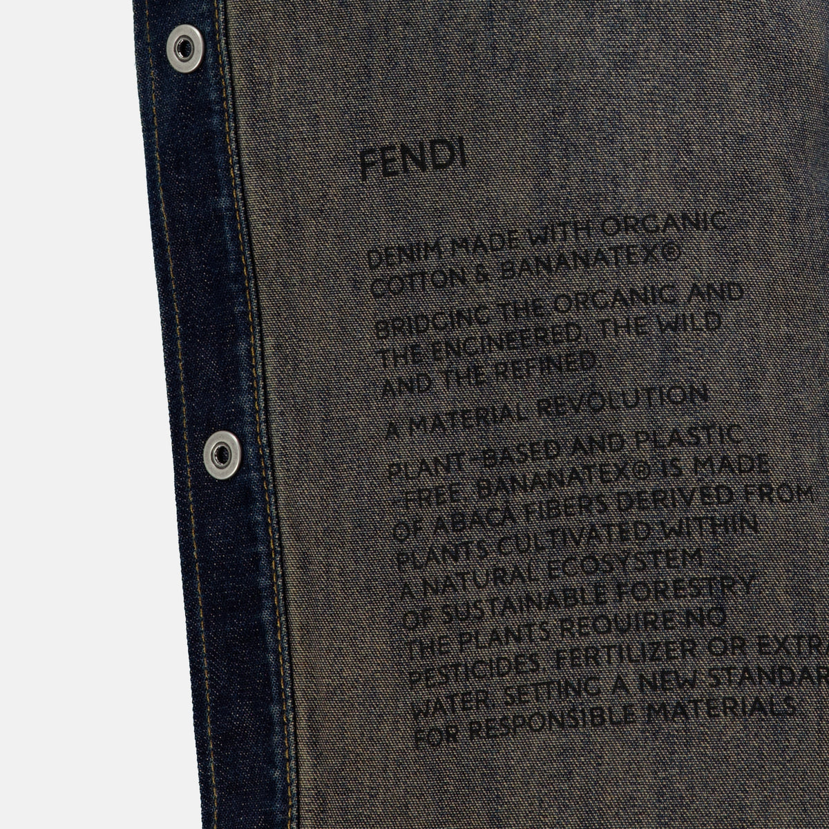 Chemises Chemise en denim bleu délavé Fendi Bleu foncé Femme