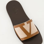 Offene schuhe Viva Superstar Leder Sandalen Valentino Garavani Braun Homme