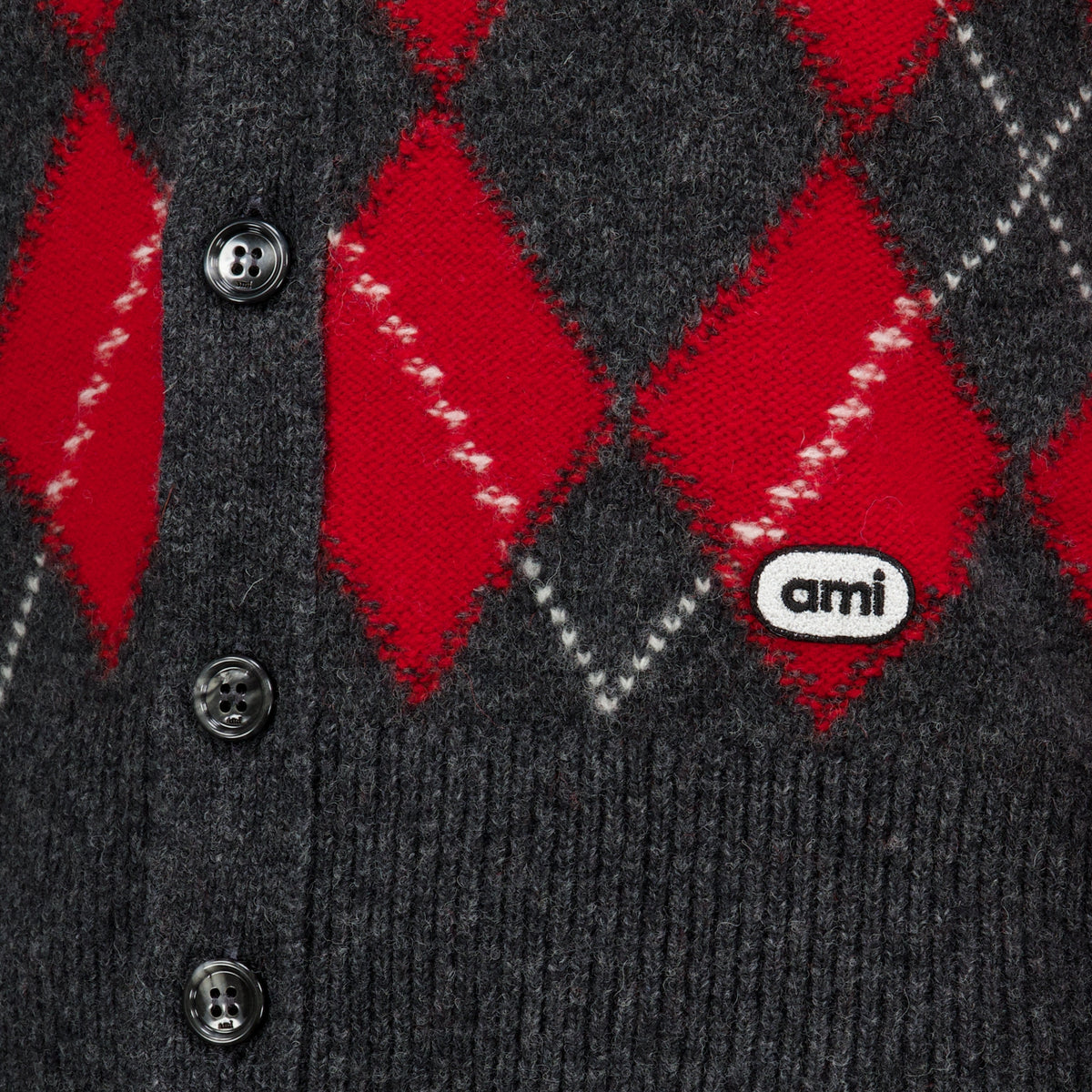 Maille Cardigan en laine rouge Ami PARIS Rouge Femme