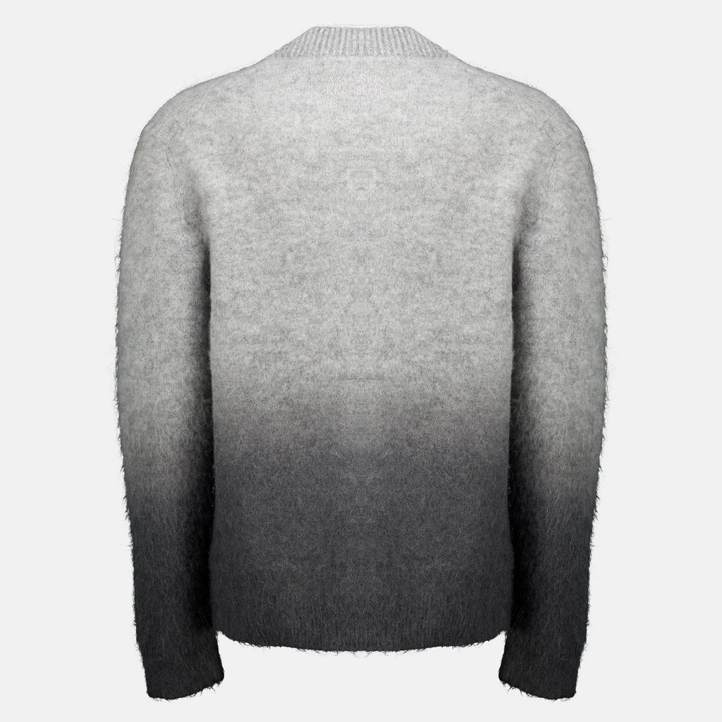 Maille Cardigan effet délavé gris Maison Kitsune Gris Homme
