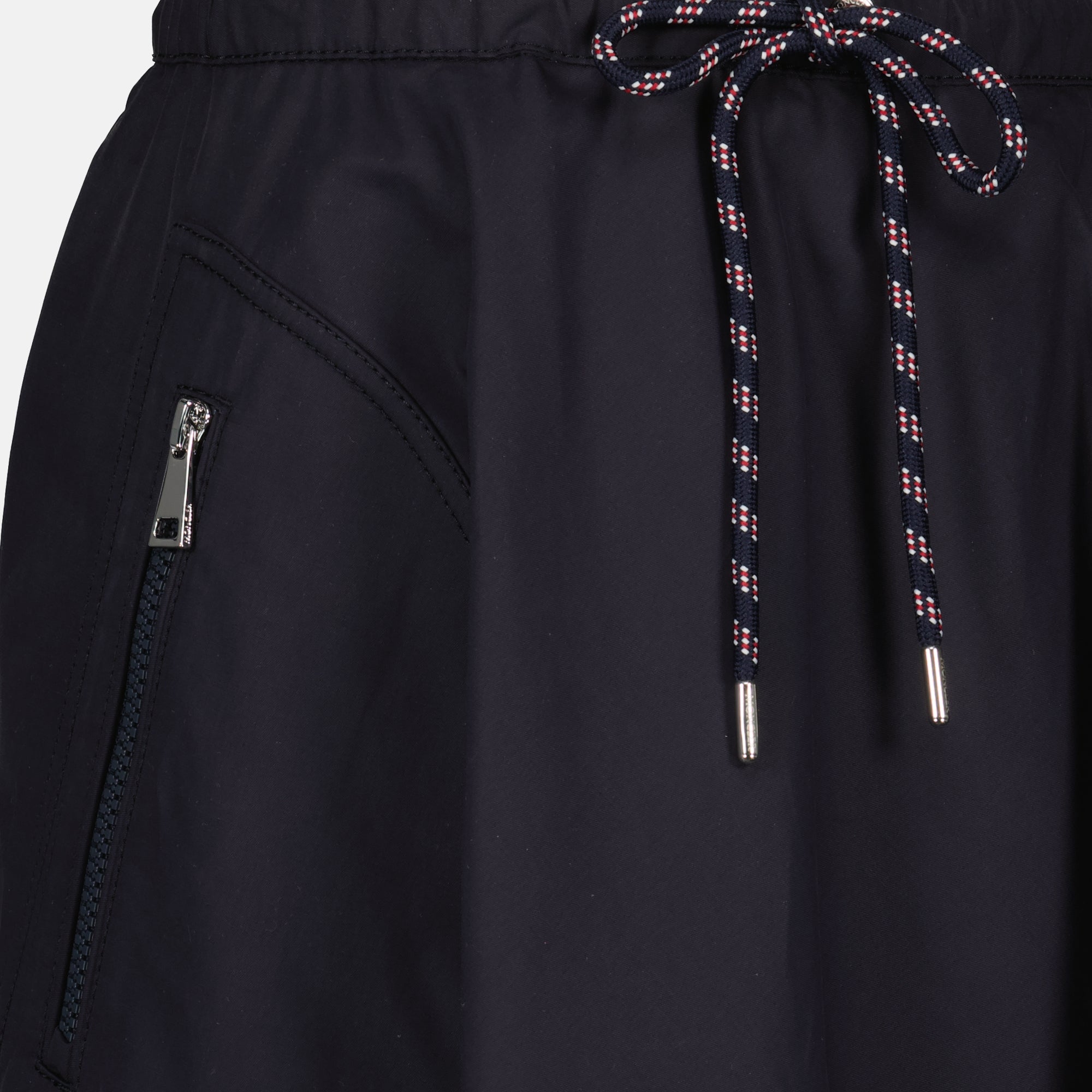 Image of the Moncler brand navy blue midi skirt for women - Spring-Summer 2026 - Detailed View_2