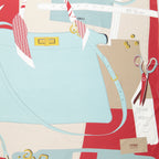 Schals und handschuhe Seidenschal Fendi Blau Femme