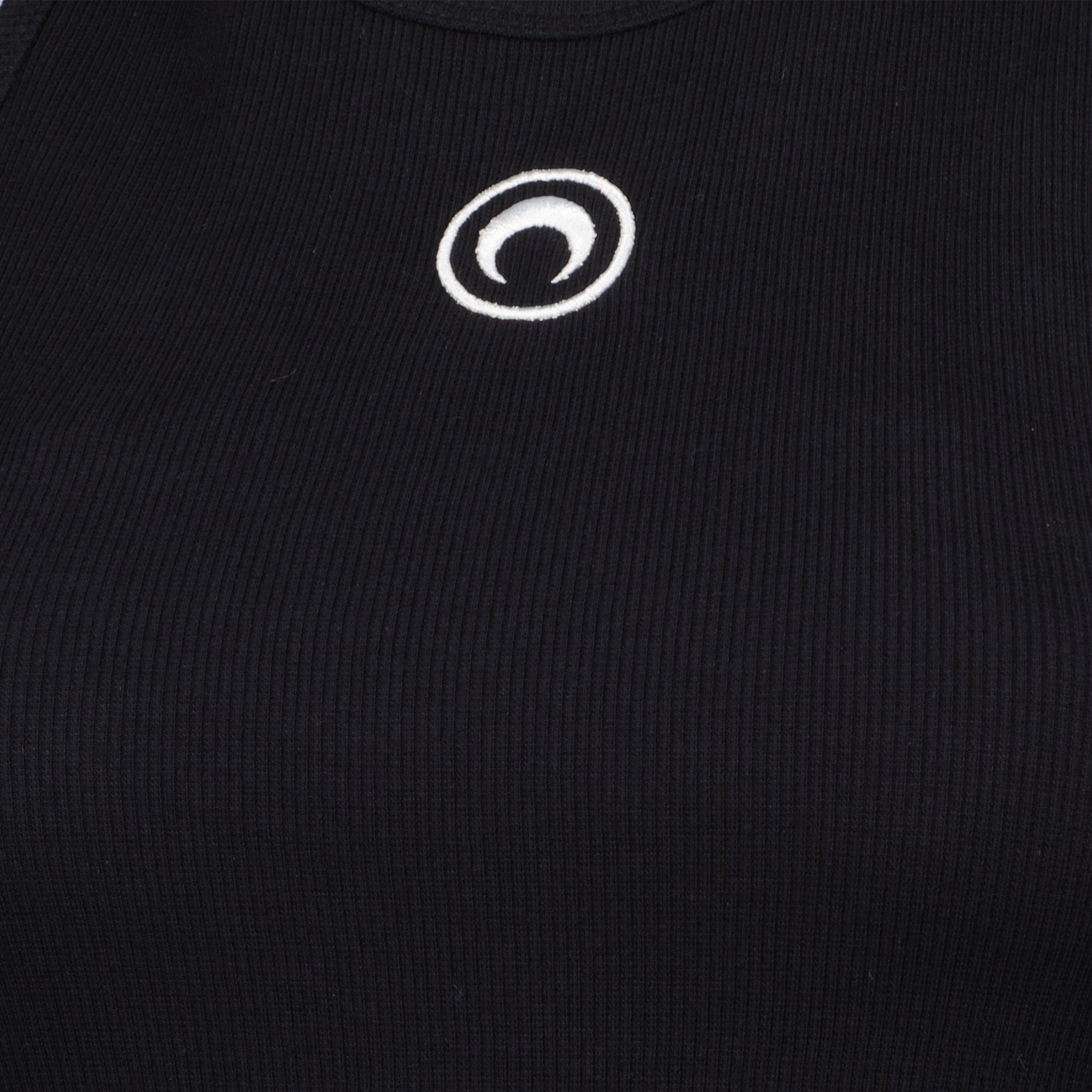 Tops Canotta Nera Moon in Cotone Marine Serre Noir Femme
