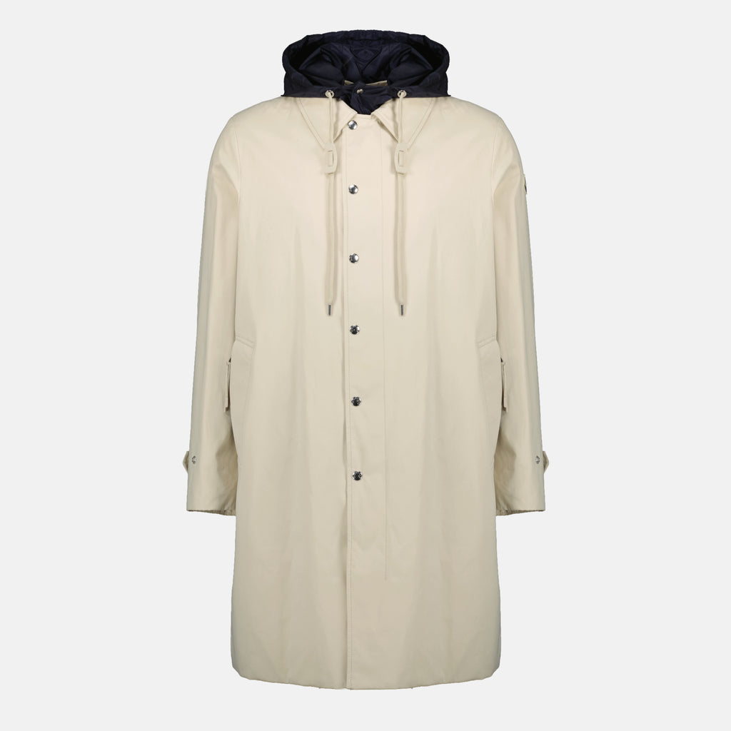 Immagine della parka beige con cappuccio Kervoyal di Moncler per Uomo - Stagione Primavera-Estate 2026 - Vista Frontale