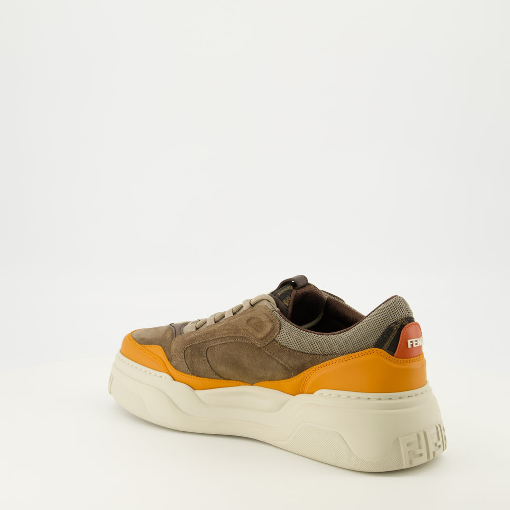 Baskets 펜디 포스 브라운 스니커즈 Fendi Marron Homme