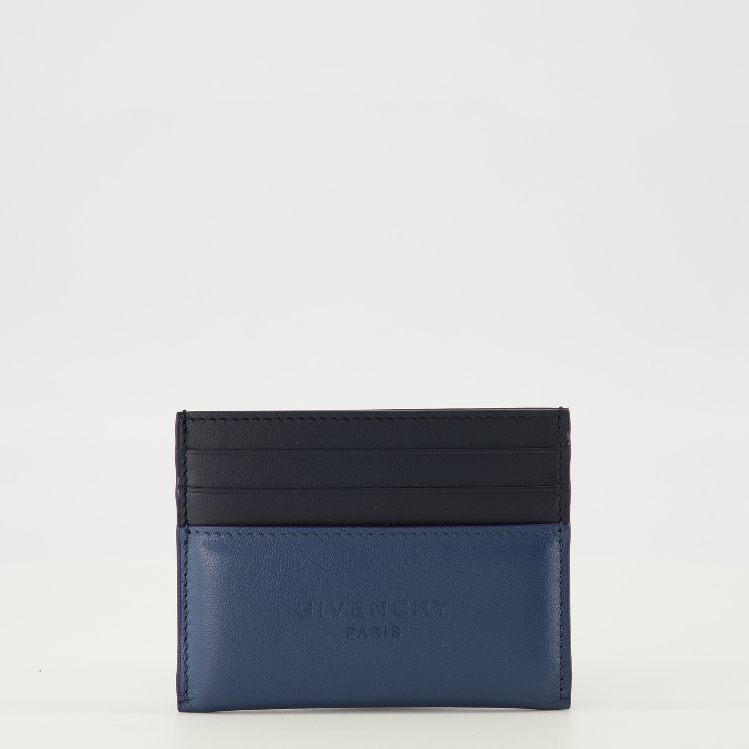 Image de l'article Porte-cartes Antigona Stamped bleu marine de la marque Givenchy pour Homme - Saison Printemps-Été 2026 - Vue de Face