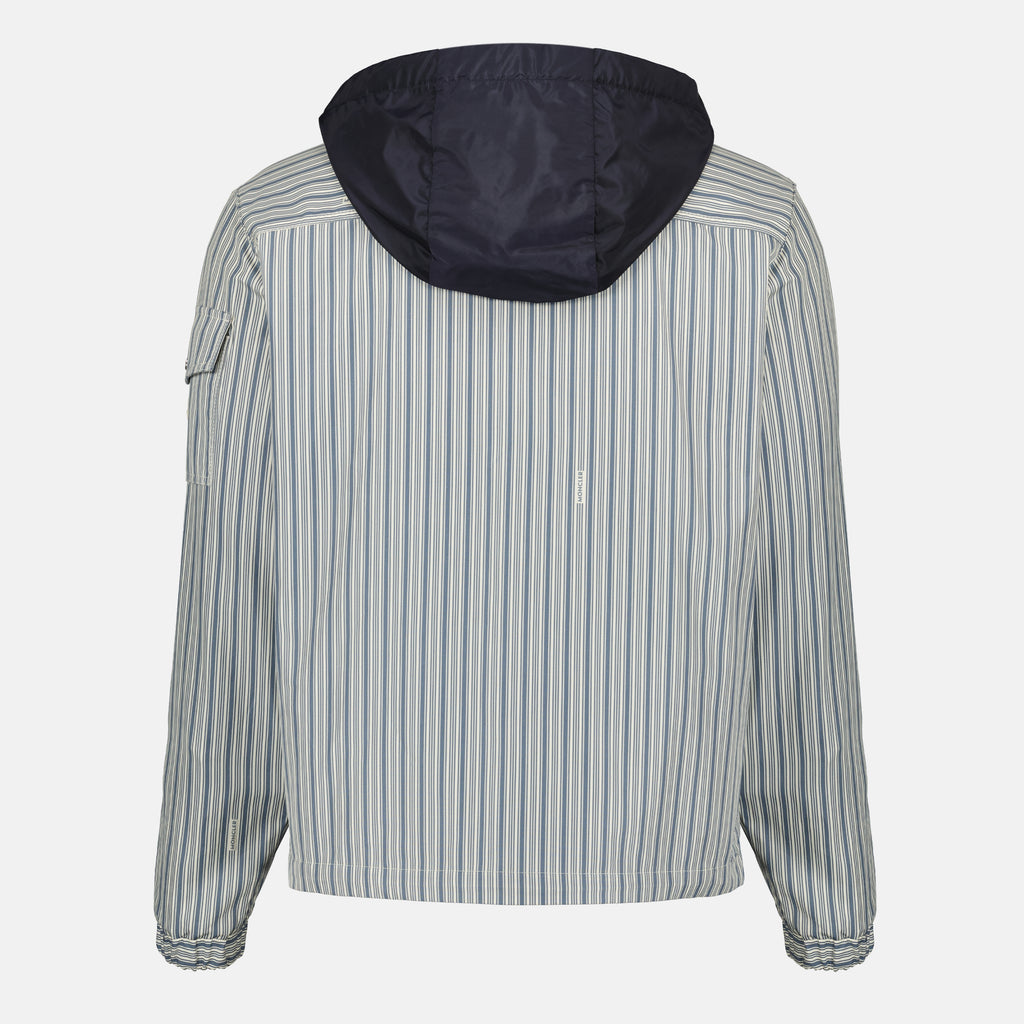 Vestes Veste Havas en popeline rayée Moncler Bleu Homme