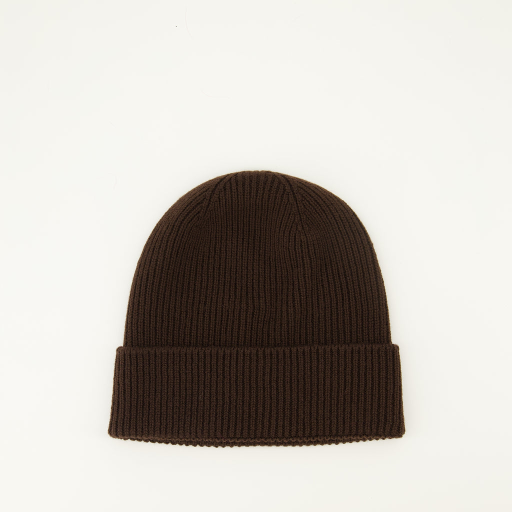 Image of the Moncler brand wool hat for men - Fall-Winter 2025 - Back View