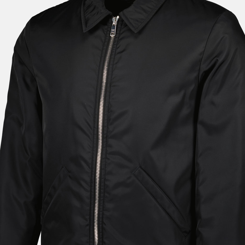 Vestes Bomber en nylon Prada Noir Homme