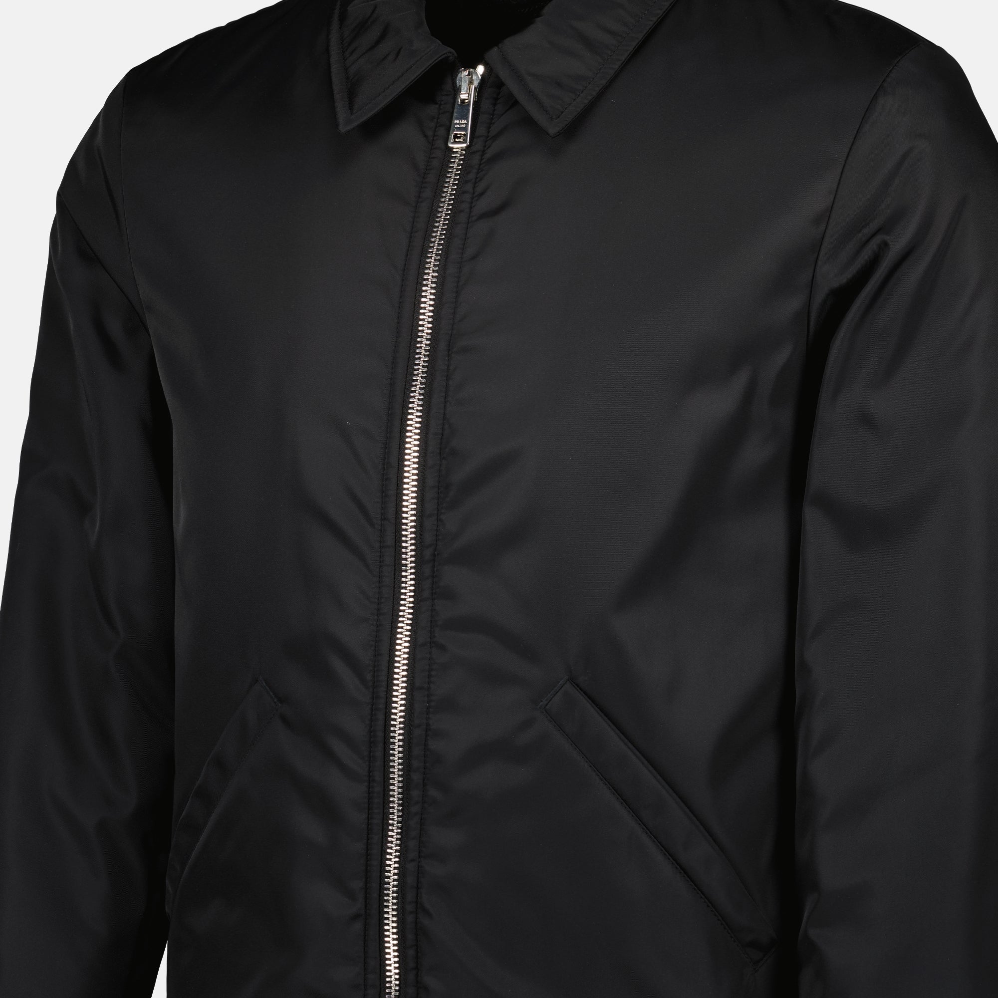 Vestes Bomber en nylon Prada Noir Homme