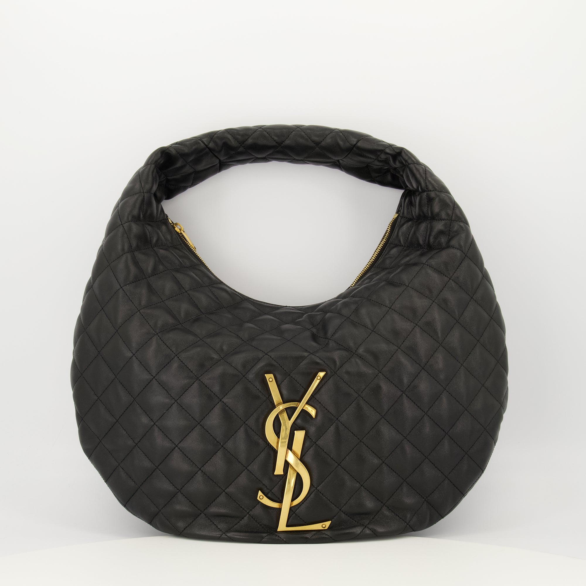 Image de l'article Sac Icare Hobo noir de la marque Saint Laurent pour Femme - Saison Printemps-Été 2026 - Vue de Face