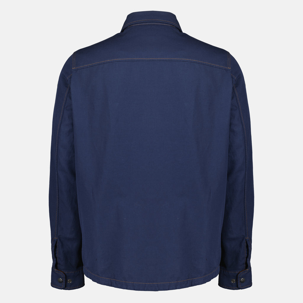 Vestes Surchemise Watagua en coton et lin bleu marine Moncler Bleu Homme