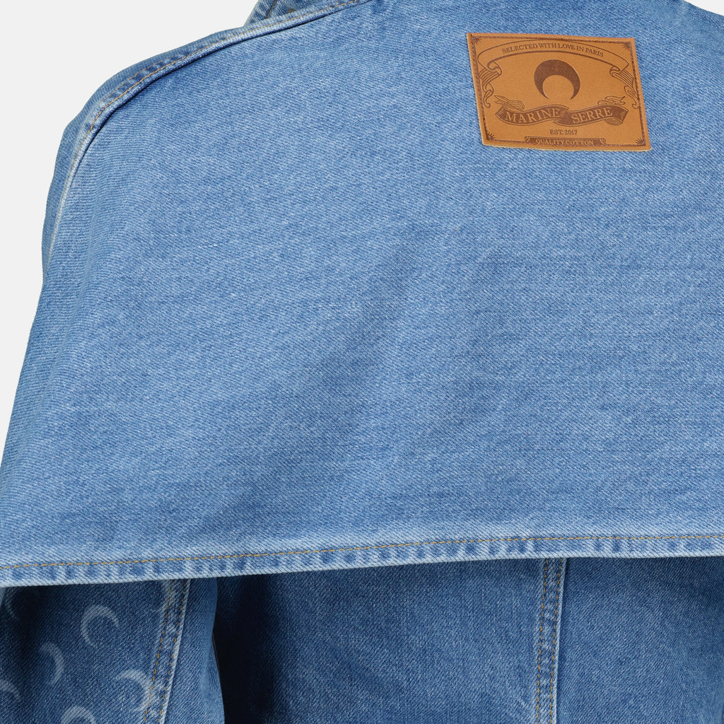Bild des Marine Serre Damen Moon Large Jeansjacke - Herbst-Winter 2025 Saison - Detailansicht_1