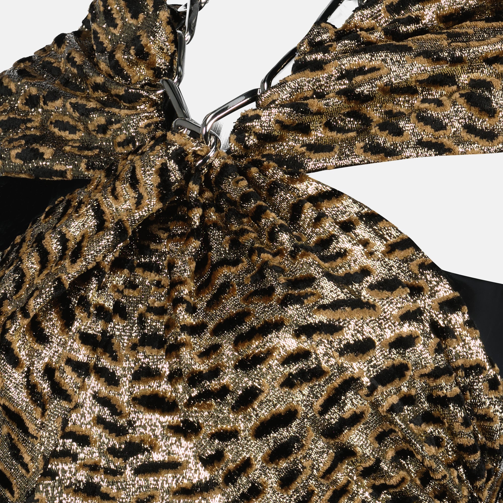 Abiti Abito lungo a stampa leopardata Rabanne Marrone Femme