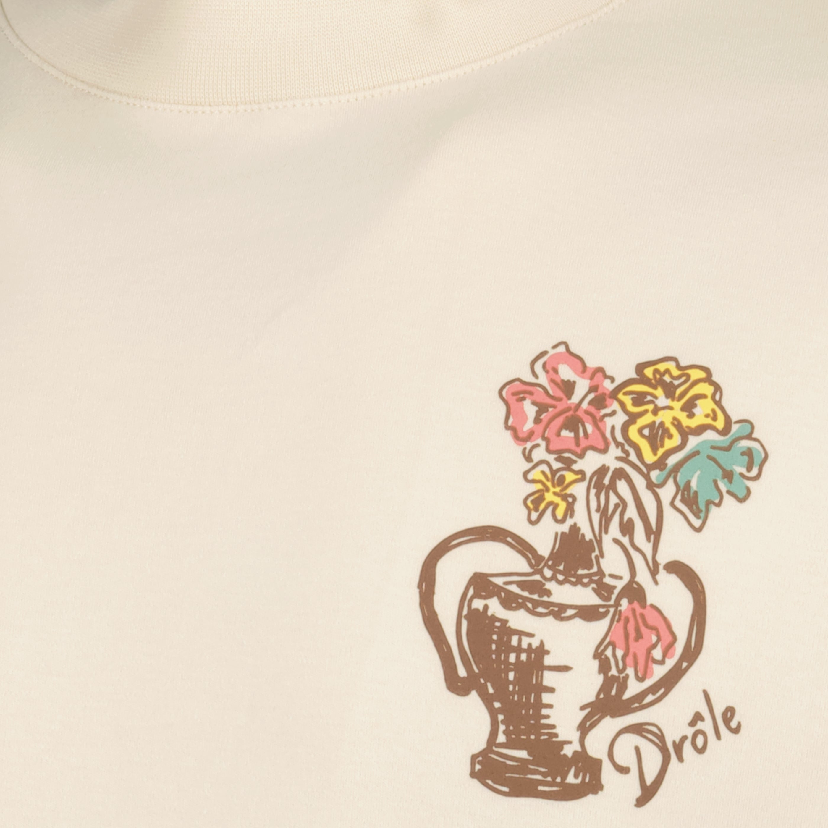 Drole De Monsieurの男性向けベージュTシャツVase Havanaの記事の画像 - 2026年春夏シーズン - 詳細ビュー_1