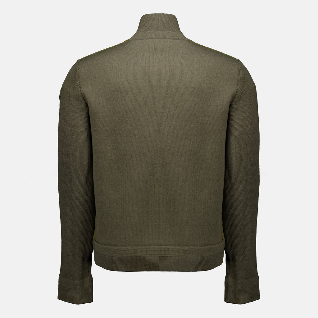 Vestes Cardigan en maille kaki Moncler Kaki Homme