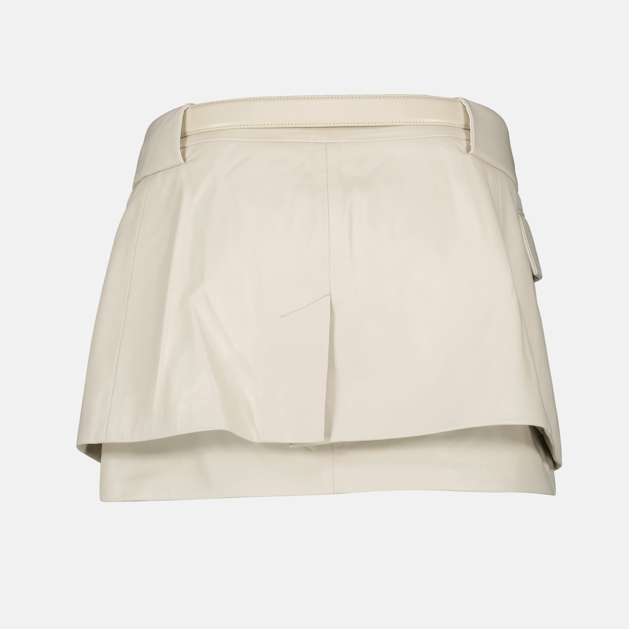 Jupes Jupe en cuir Yori Iro Beige Femme