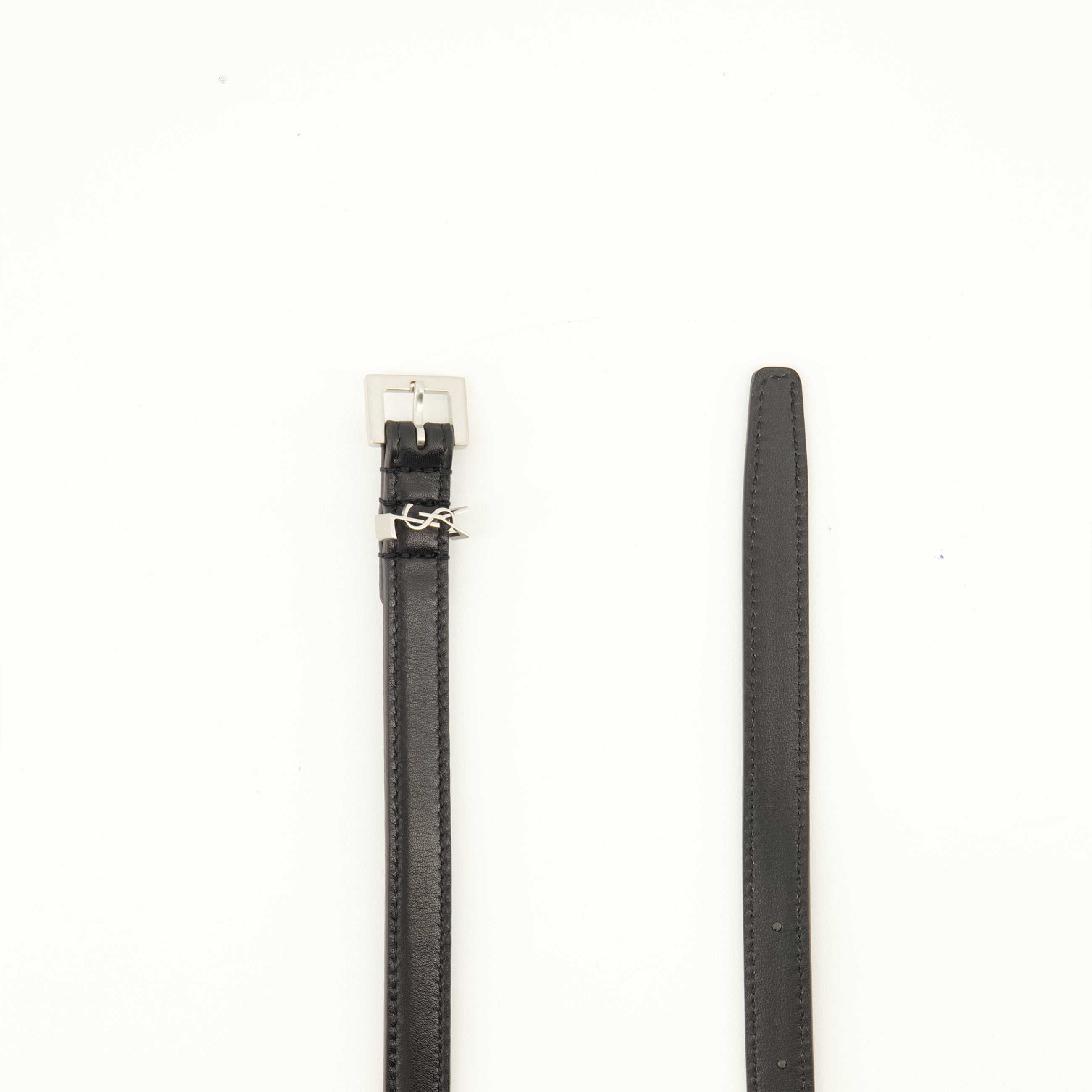Ceintures カサンドルスリムベルト ブラック Saint Laurent Noir Femme